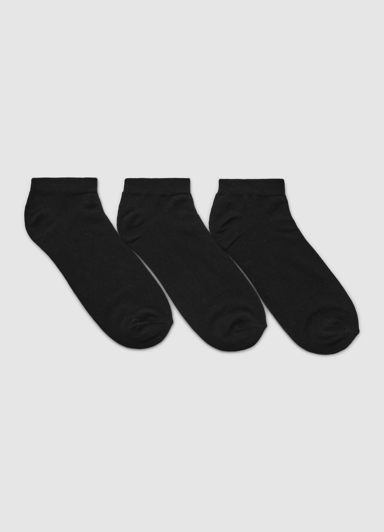 Pack de 3 calcetines cortos lisos