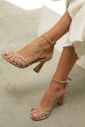 Tacones Slim de Punta Redonda Patchwork