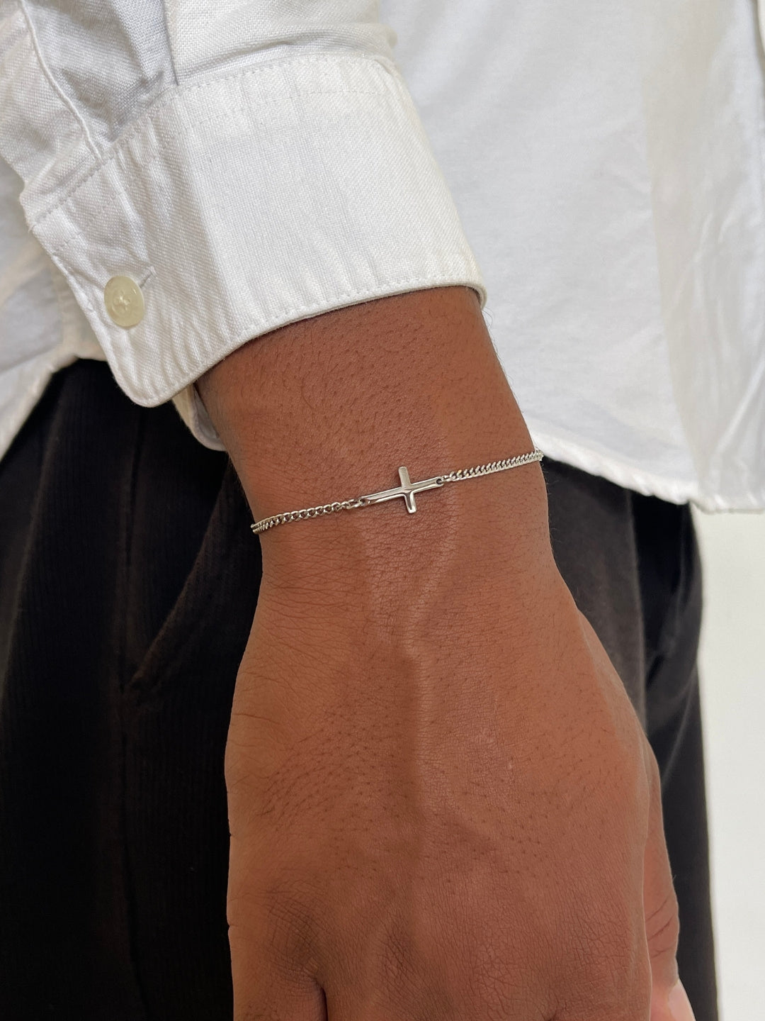 PULSERA CRUZADA | Plata