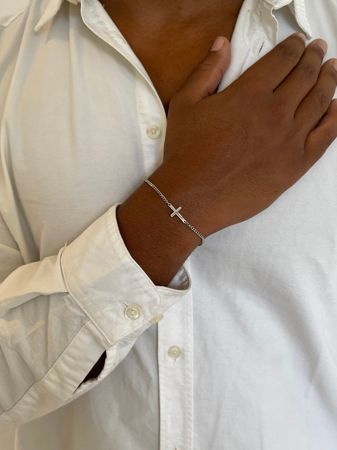 PULSERA CRUZADA | Plata