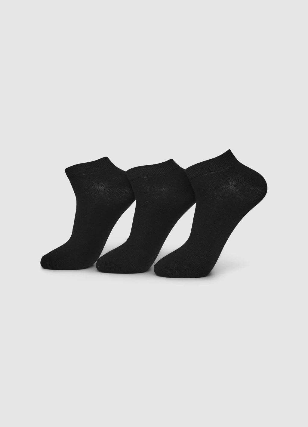 Pack de 3 calcetines cortos lisos
