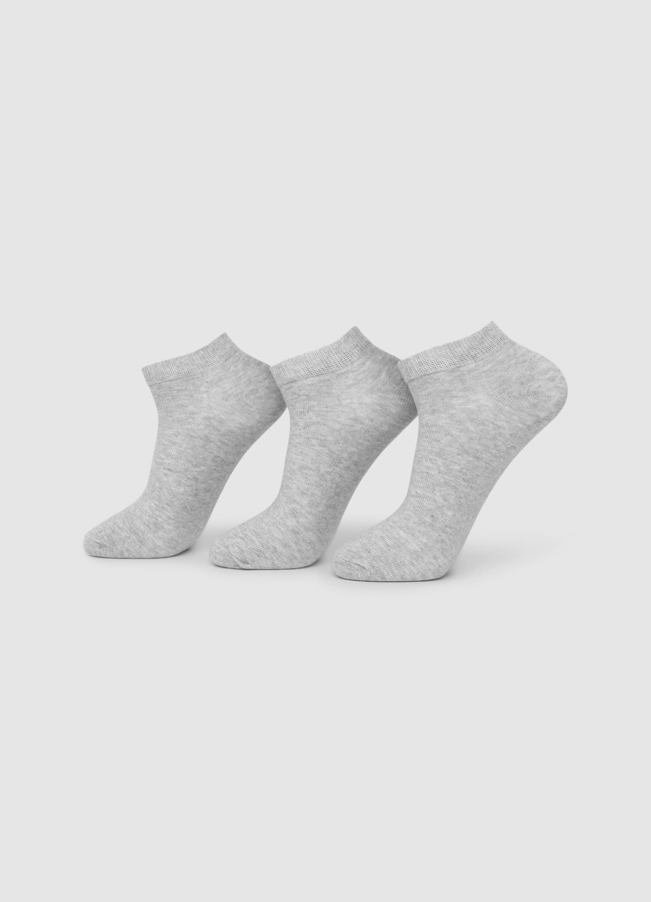 Pack de 3 calcetines cortos lisos