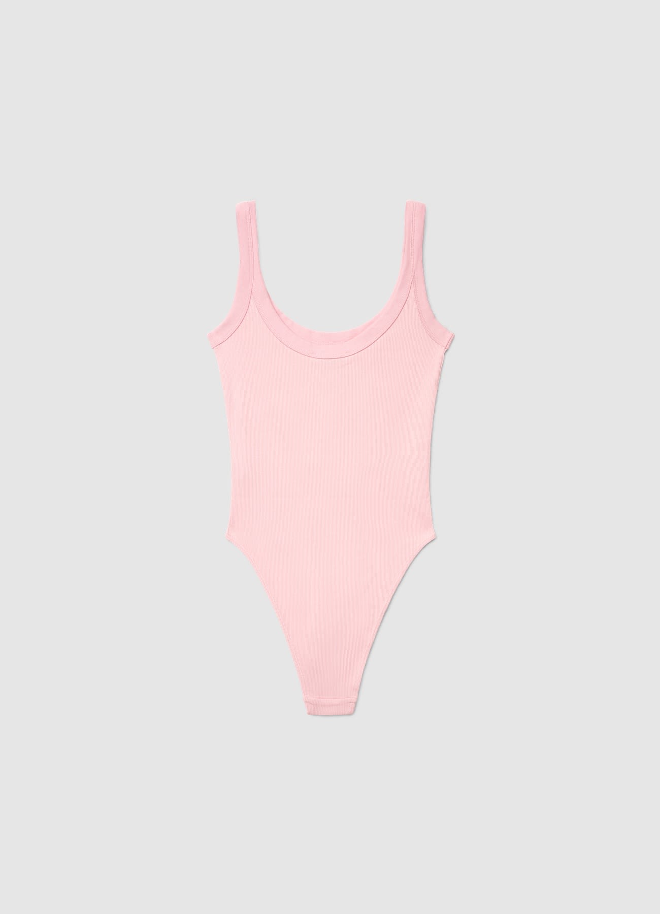 Body de canalé con cuello ancho