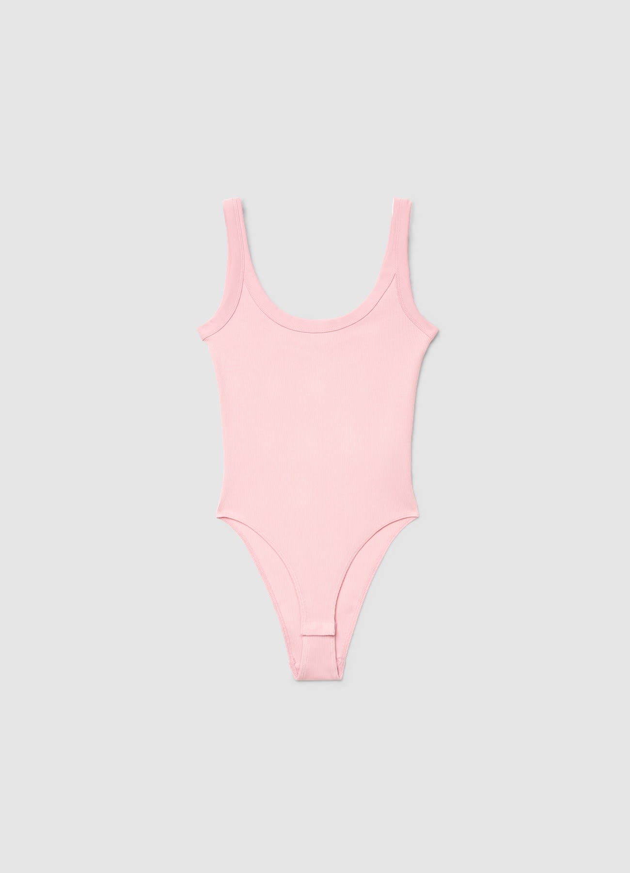 Body de canalé con cuello ancho