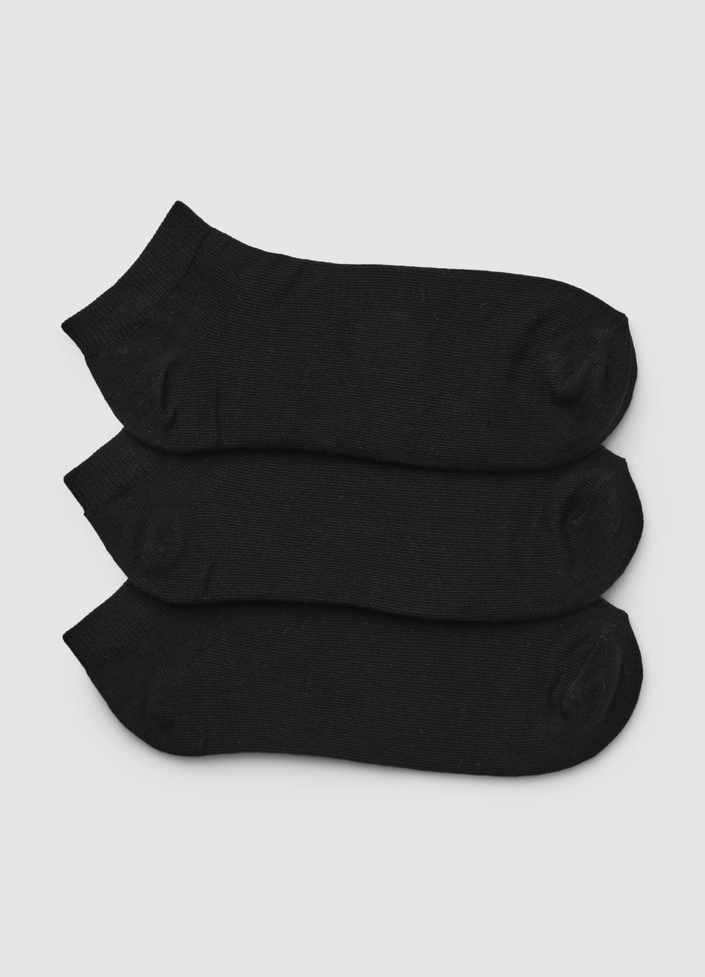Pack de 3 calcetines cortos lisos