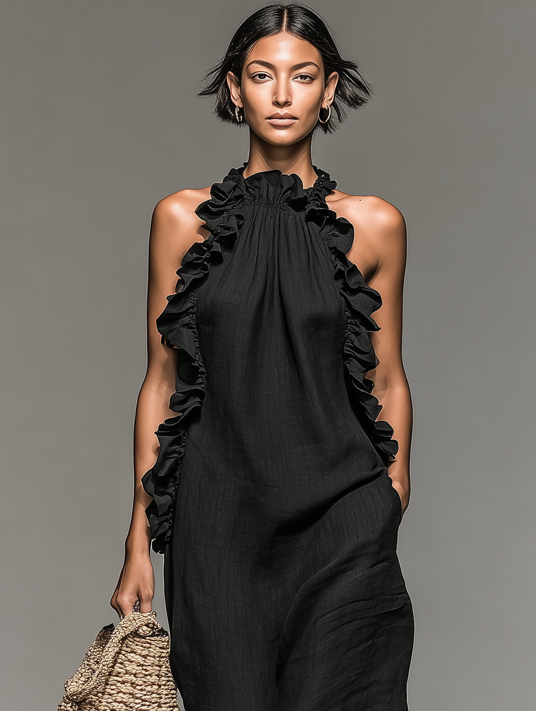 Vestido largo sin mangas minimalista