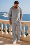 Conjunto lino con capucha para hombre
