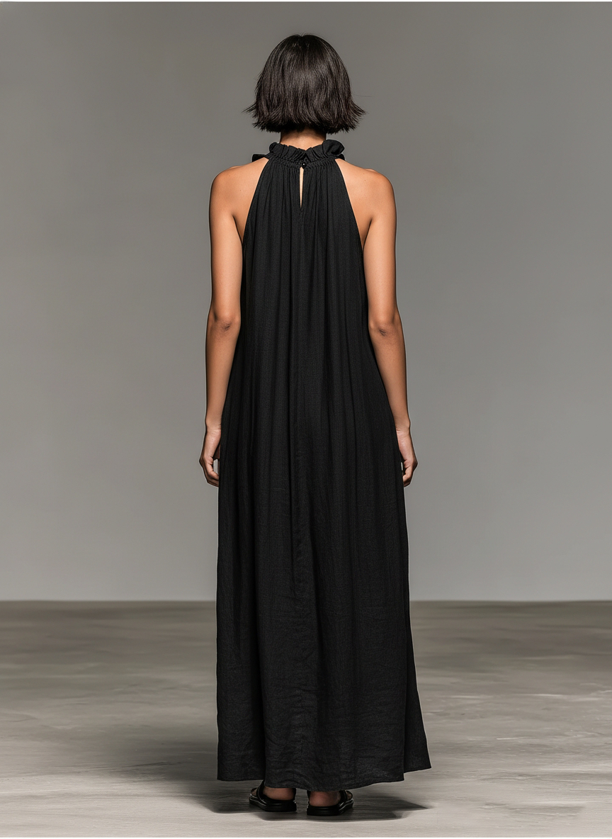 Vestido largo sin mangas minimalista