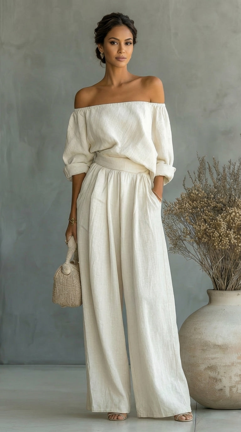 Conjunto de lino único para destacar este verano.