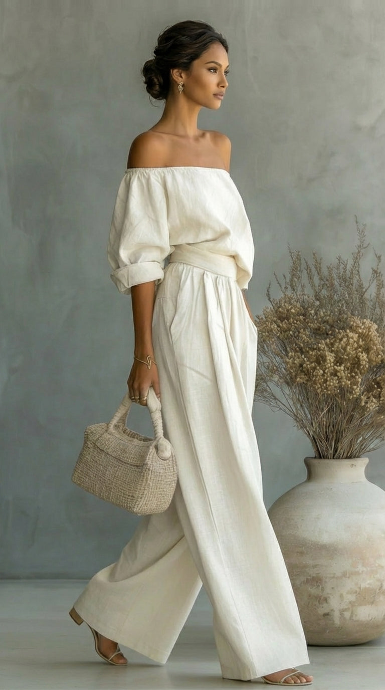 Conjunto de lino único para destacar este verano.