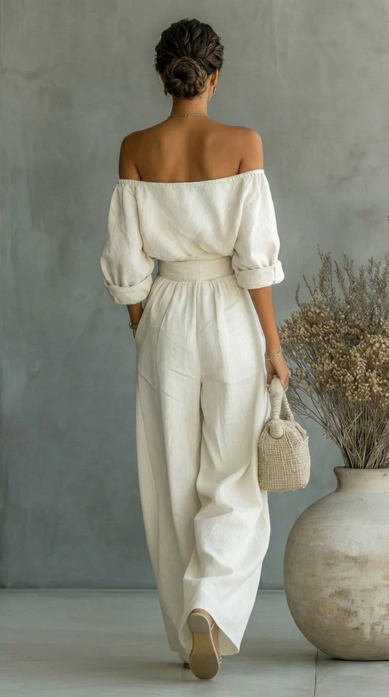 Conjunto de lino único para destacar este verano.