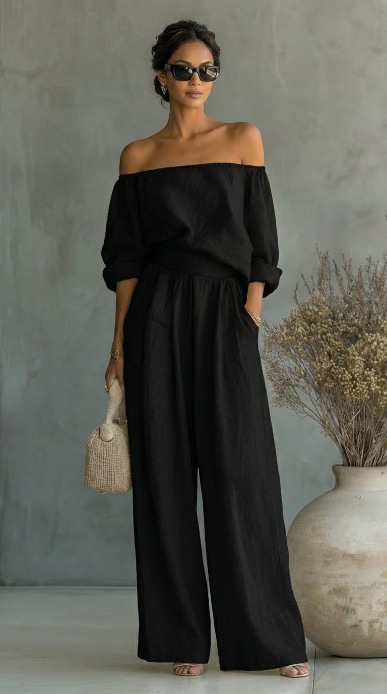 Conjunto de lino único para destacar este verano.