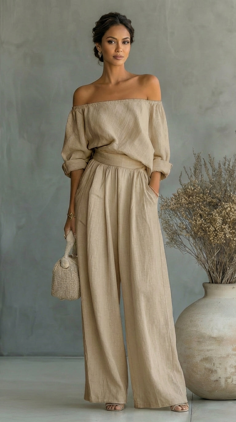 Conjunto de lino único para destacar este verano.