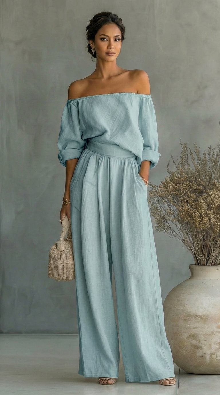 Conjunto de lino único para destacar este verano.