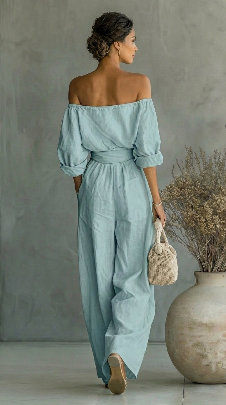 Conjunto de lino único para destacar este verano.