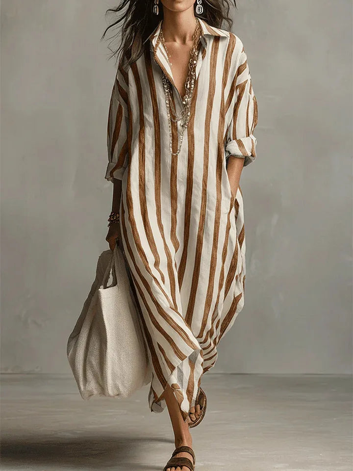 Vestido camisero largo