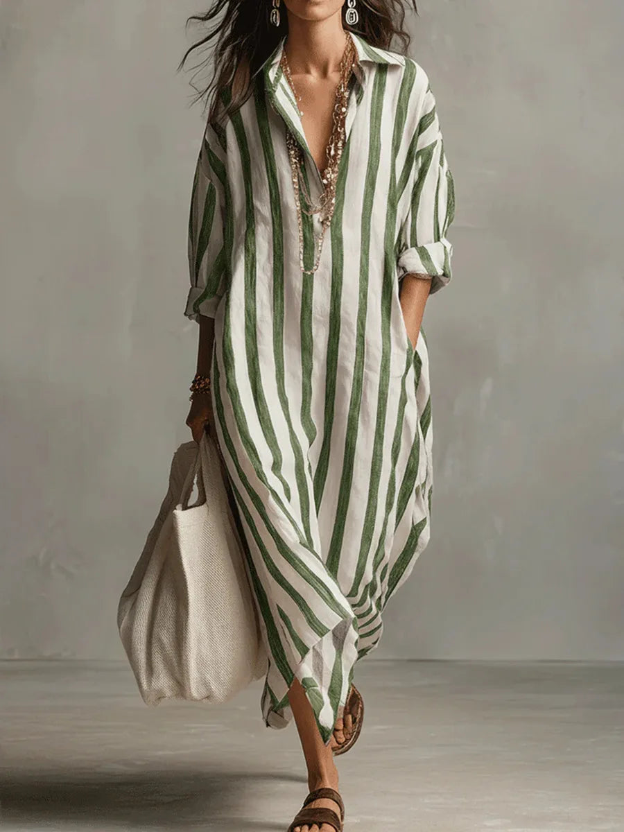 Vestido camisero largo