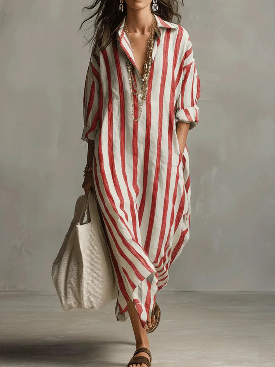 Vestido camisero largo