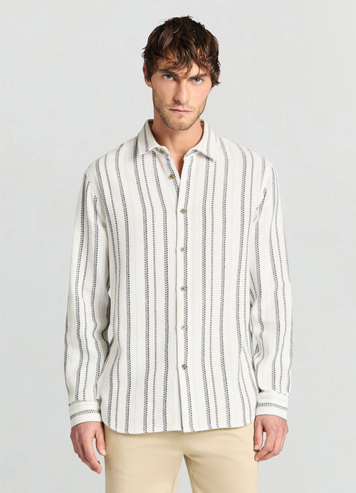 Camisa de rayas jacquard