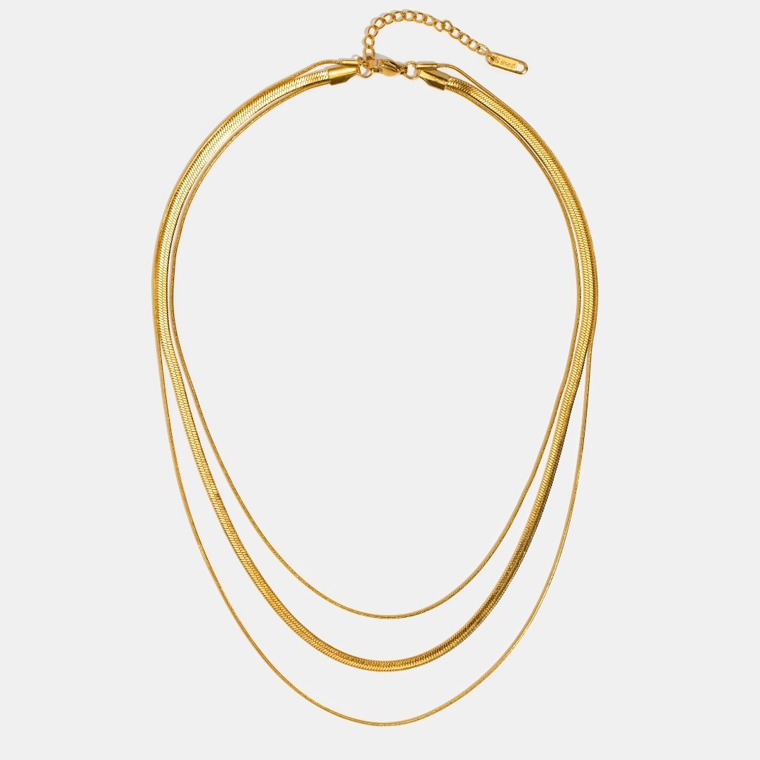 Collar de Cadena Multicapa Dorado