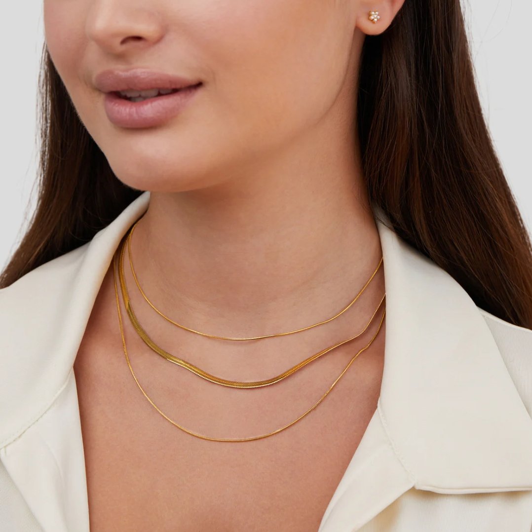 Collar de Cadena Multicapa Dorado