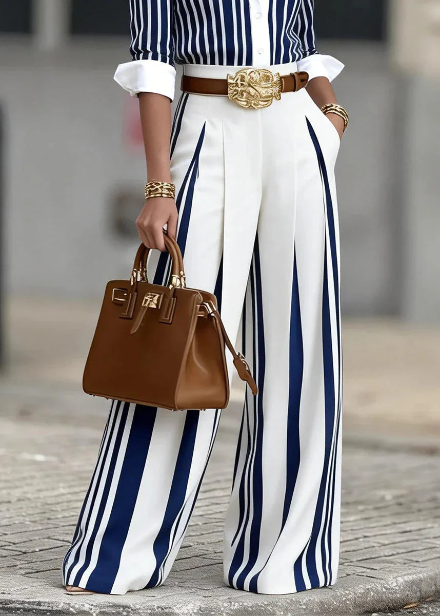 CONJUNTO CAMISA Y PANTALON A RAYAS