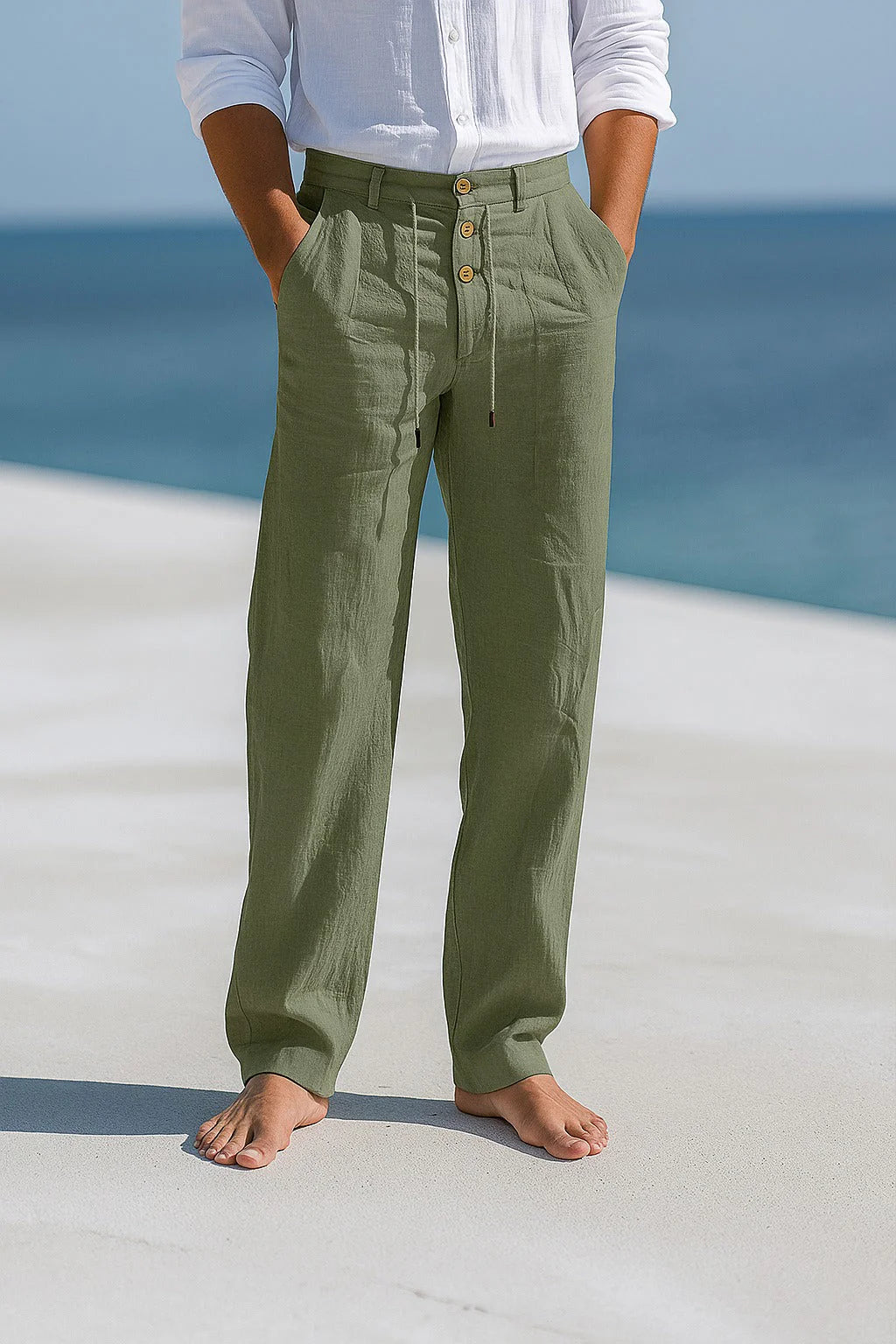 Pantalones ligeros de lino para verano