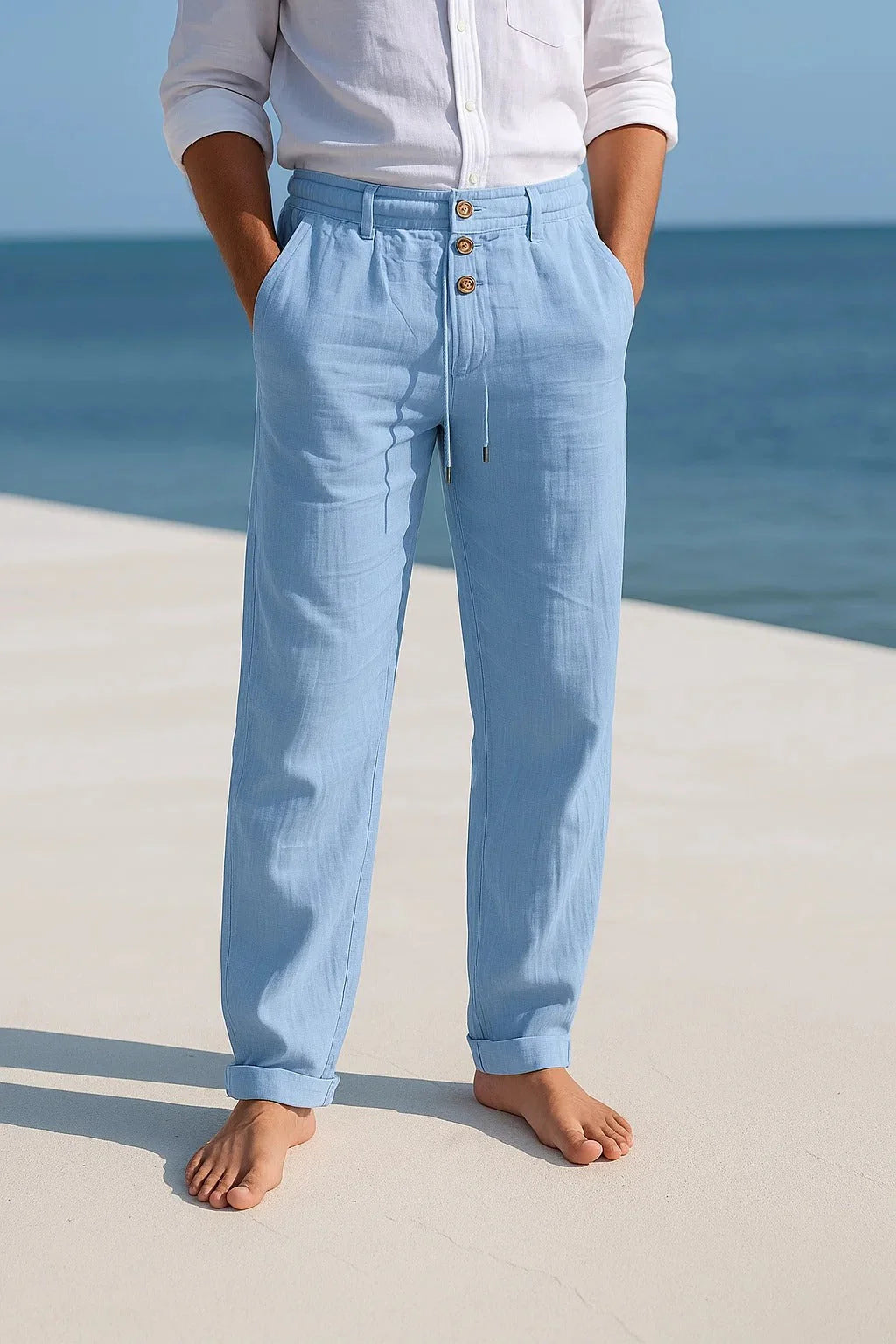 Pantalones ligeros de lino para verano